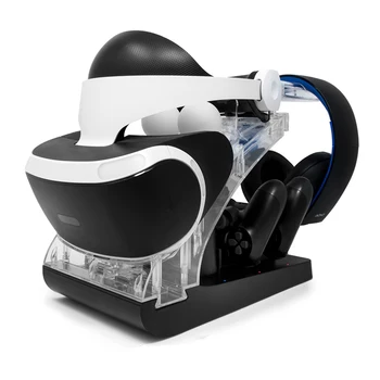 

For PS Move PS4 Controller PSVR Headset Storage Showcase Joystick Charging Dock Station Stand Holder for PS VR MOVE Controller