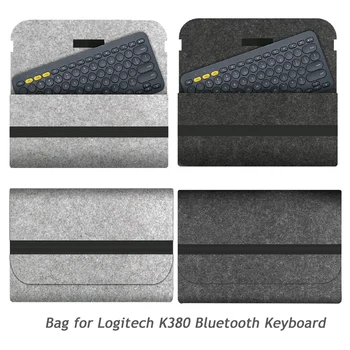 

Besegad Portable Dustproof Felt Storage Bag Case Cover Sleeve Pouch for Logitech K380 K 380 Bluetooth Keyboard