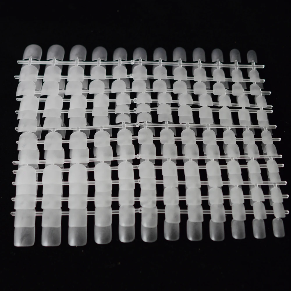

288pcs Ultra-thin Full Cover Artificial Fake Nail Art Tips Clear Matte French Soft for Gel Polish DIY Salon Tool Sets CH268