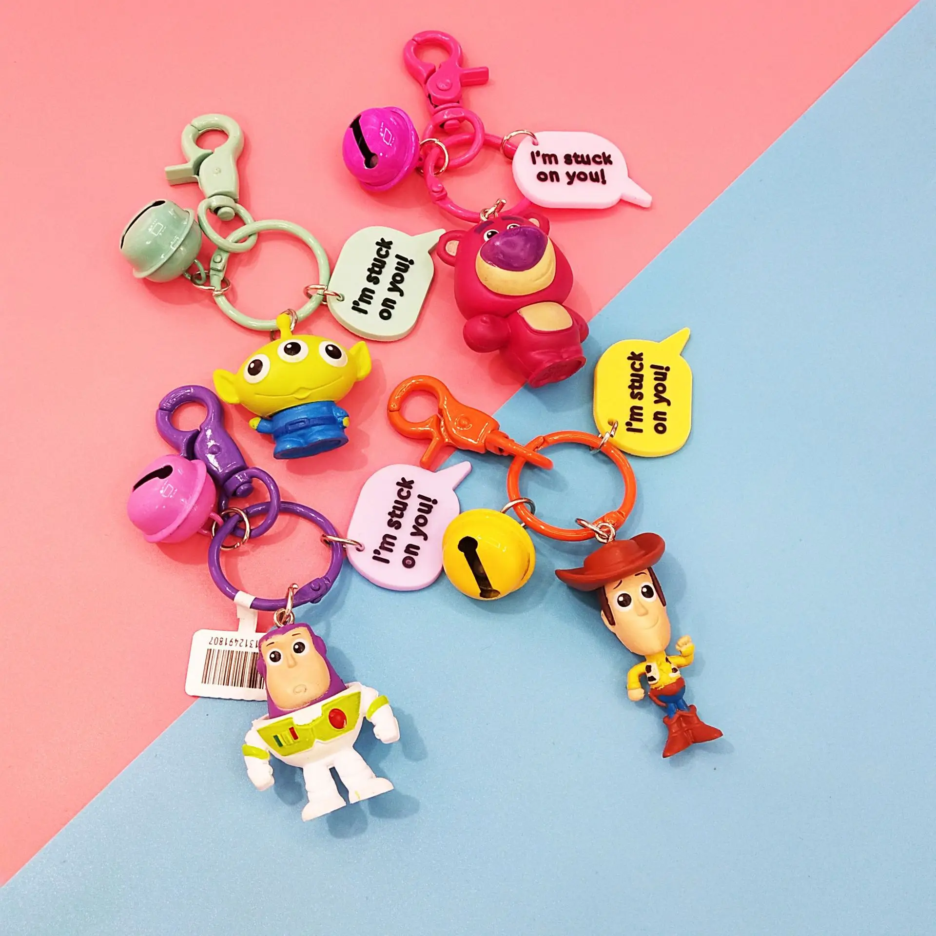 

1Pcs Random Toy Story 4 Keychain Forky Alien Buzz Lightyear For Car Key Bag PVC Key Ring Pendant Model Toys Figure For Gifts