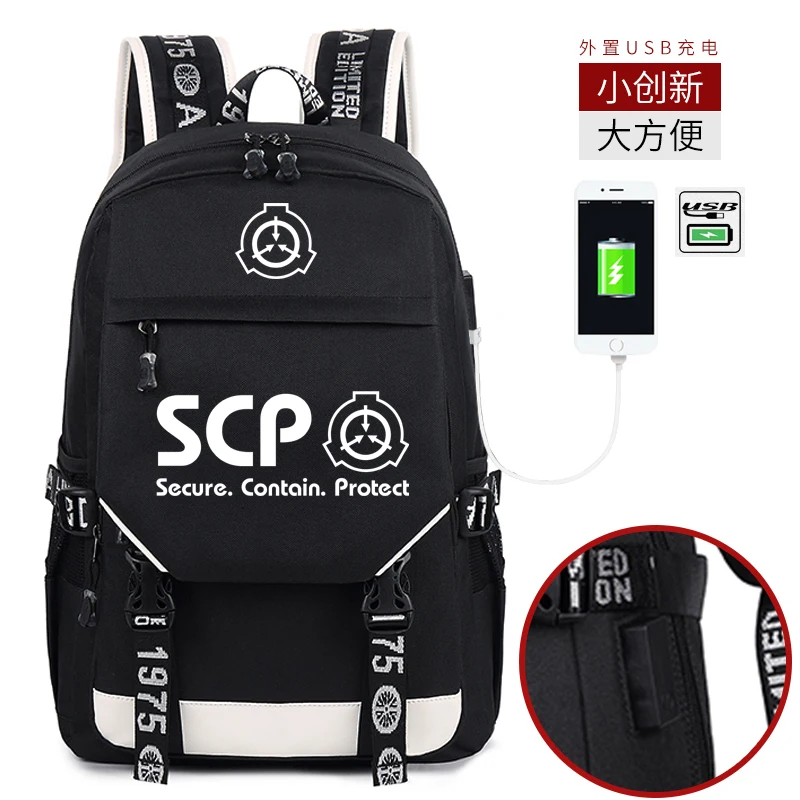 2018 new hot sale High Q Anime Scp backpack UNISEX student school bag ...