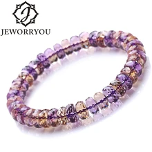 Кристалл Аметист Браслет Femme угловая огранка ювелирные изделия цитриновые браслеты для женщин подарок женский натуральный камень браслет для женщин s