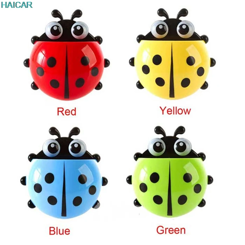 Hot!New 2017 Cute Cartoon Sucker Toothbrush Holder Ladybug ...