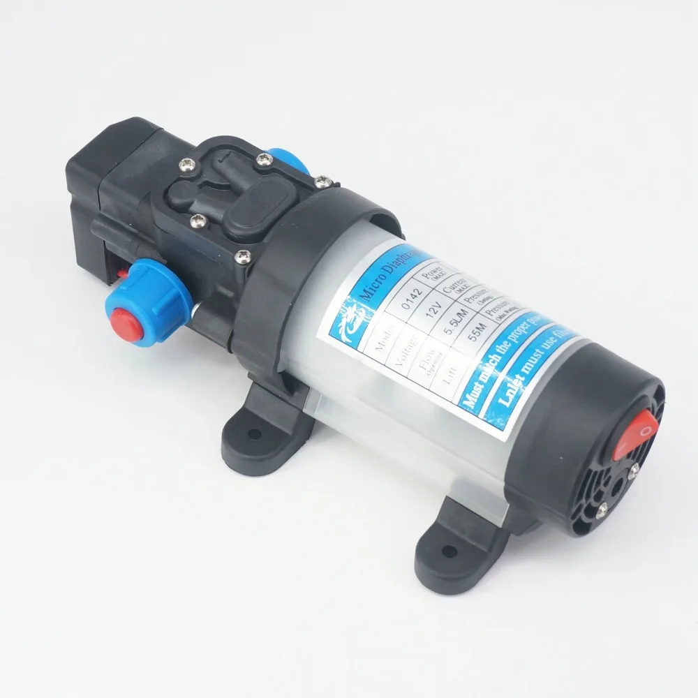 

DC 12V 80W Micro Diaphragm Water Pump Self-priming Booster Pump With Automatic Pressure Switch and Cooling Fan