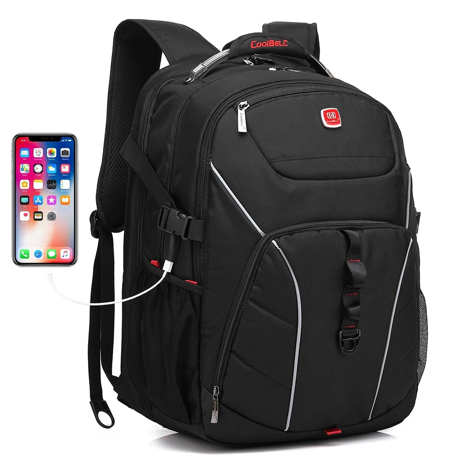 

Men Backpack Waterproof Computer Bag Backpack With USB Port Women Travel Rucksack Large Capacity School Backpack For Teenagers