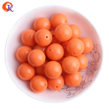 

S21 Cordial Design 20MM 100pcs Orange Chunky Gumball Bubblegum Acrylic Solid Beads Colorful Chunky Beads For Jewelry