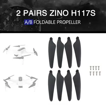 

Foldable Propeller Blades Props Hubsan H117S Zino Drone Quadcopter Foldable A/B Propeller Props Blades Set