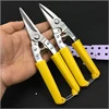 8 pouces ciseaux Cutter industriel multi-fonction SK5 alliage acier manuel métal ciseaux droite courbe lame quille ciseaux outils ► Photo 2/6