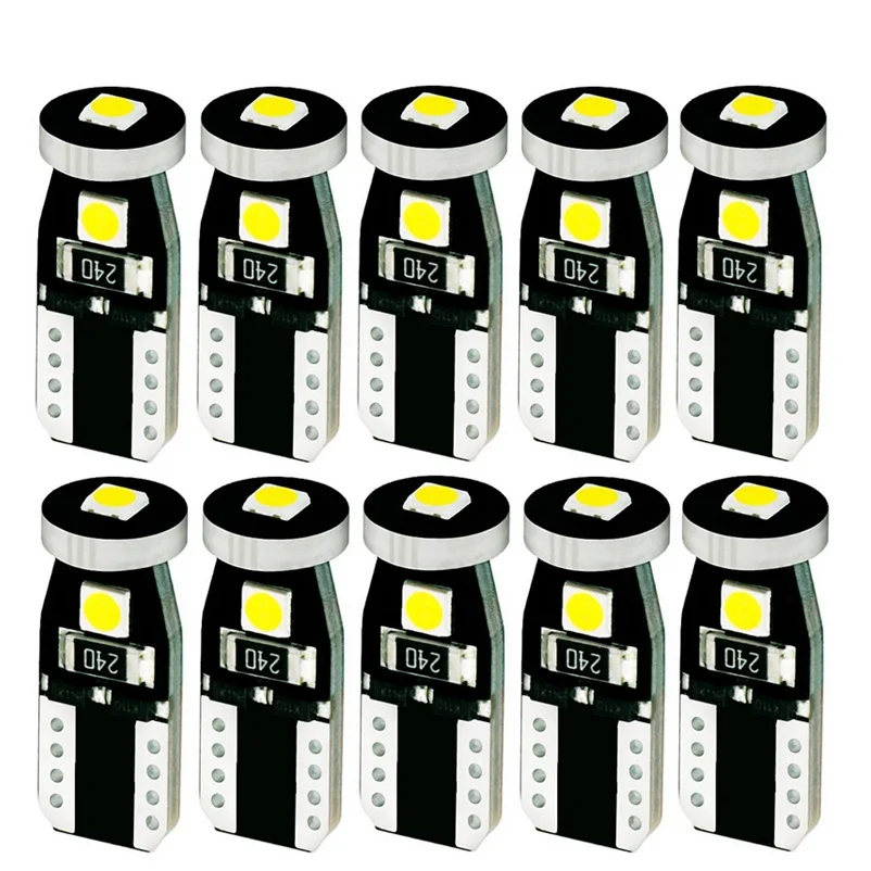 10 шт. T10 3 SMD 3030 светодиодный автомобильные Габаритные фонари W5W 194 168 192 3SMD светодиодный Двери Автомобиля светильник лампы для чтения купола лампочки Canbus без ошибок