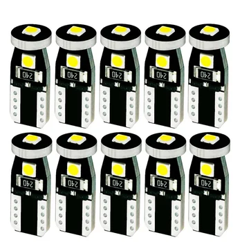 

10pcs T10 3 SMD 3030 LED Auto Clearance Lights W5W 194 168 192 3SMD LED Car Door Light Reading Lamps Dome Bulbs Canbus No Error