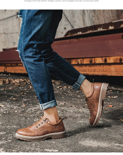 2018 Men Casual Leather Shoes Men Martins Leather Shoes Work Safety Shoes Winter Waterproof Ankle Botas 22 2495713072-19