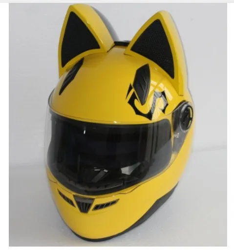 NITRINOS мотоциклетный шлем женский персональный Мото шлем черный шлем в виде кошачьей головы Полнолицевой мотоциклетный шлем модный мотоциклетный шлем - Цвет: 14