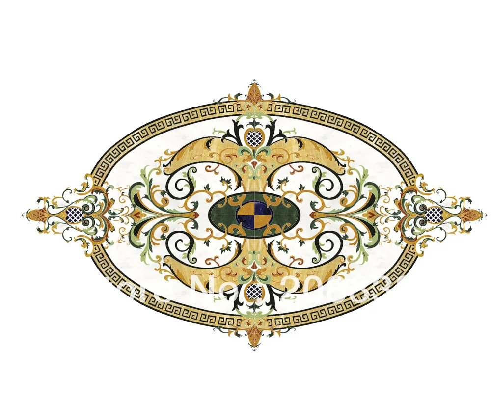 Мраморный медальон с гидроабразивным покрытием|waterjet medallion|marble medallionwaterjet marble medallion