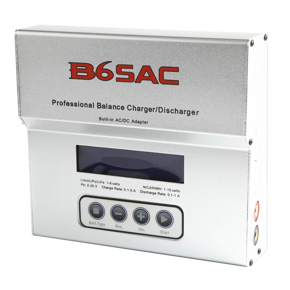 B6SAC 80 Вт профессиональный баланс Lipo зарядное устройство для 220VAC/12VDC источники питания RC батарея Зарядка для NiCd pk SKYRC IMAX B6