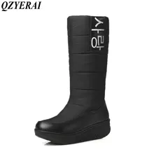 Фотография QZYERAI Russian winter warm to the calf snow boots flat boots suitable for -40 winter very warm