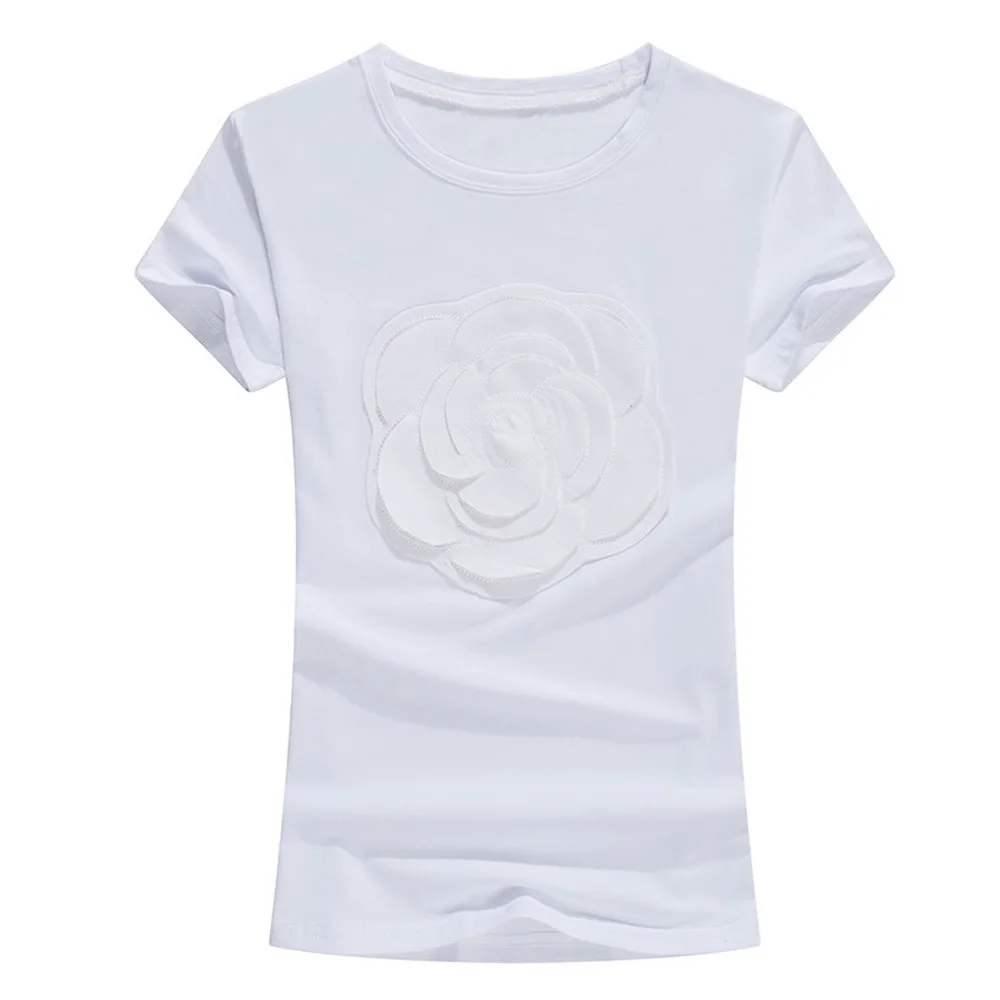 

2019 summer t shirt women harajuku tshirt Floral t-shirt short sleeve top plus size camiseta mujer poleras mujer haut femme
