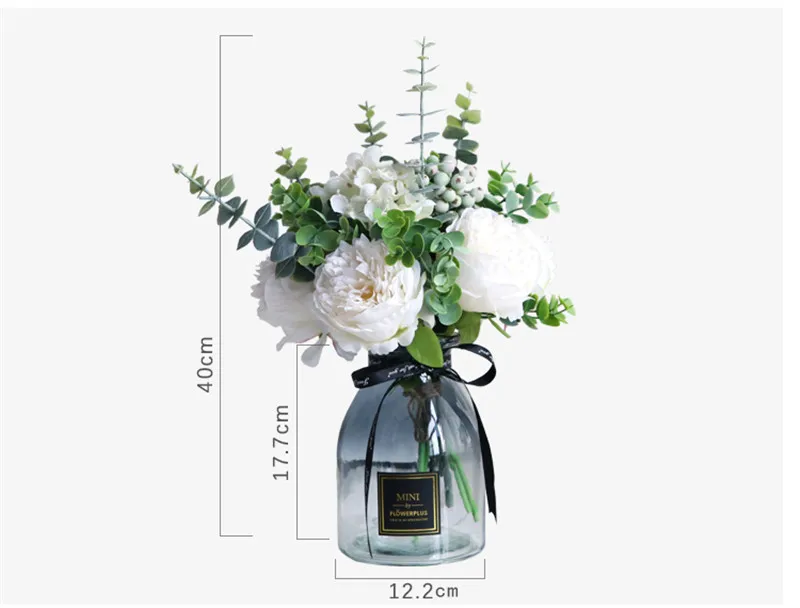 Искусственные цветы pivoines artificielles pour la decoration Имитация пиона букет из роз для свадьбы декоративный искусственный цветок