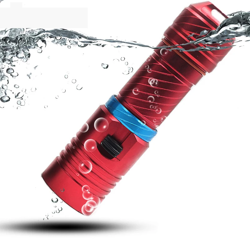 

Z20D68 Three color 5000LM XM-L2 Dive 80 Meter LED Torch Diving Flashlight Lamp Light Stepless dimming Camping Lanterna