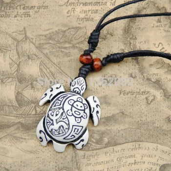 Lovely White Simulation Bone Carved Tribal Sun Smile Frog “Taino Coqui” Turtle Charm Pendant Surfer Necklace Gift MN265