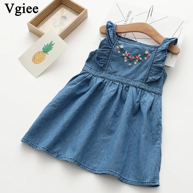 

Vgiee Dress for Baby Girl Dresses 2019 Summer Party Princess Dress Sleeveless Print for Flower Little Girls Clothing CC333