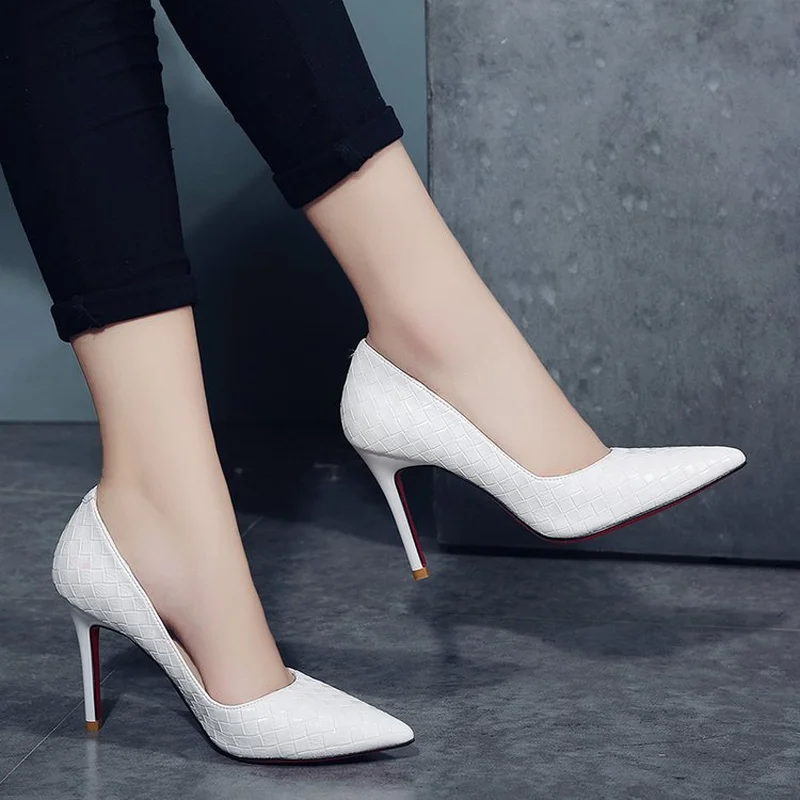Women's Classy Pointed Slip-on Thin Heels-3