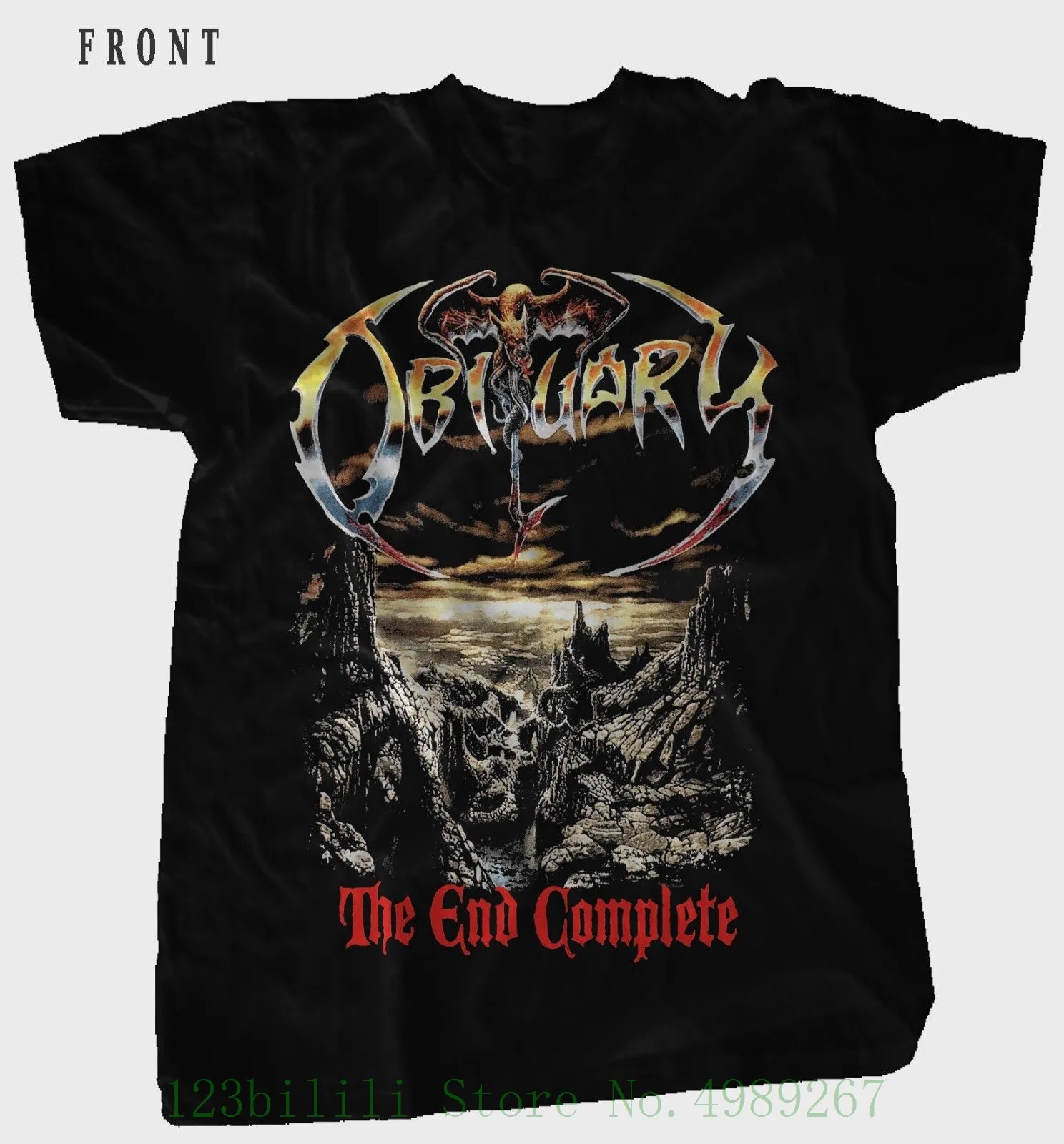 Obituary-The End Complete-Американская металлическая лента смерти, футболка, Размеры: от S до 6xl, короткий рукав, Летний стиль
