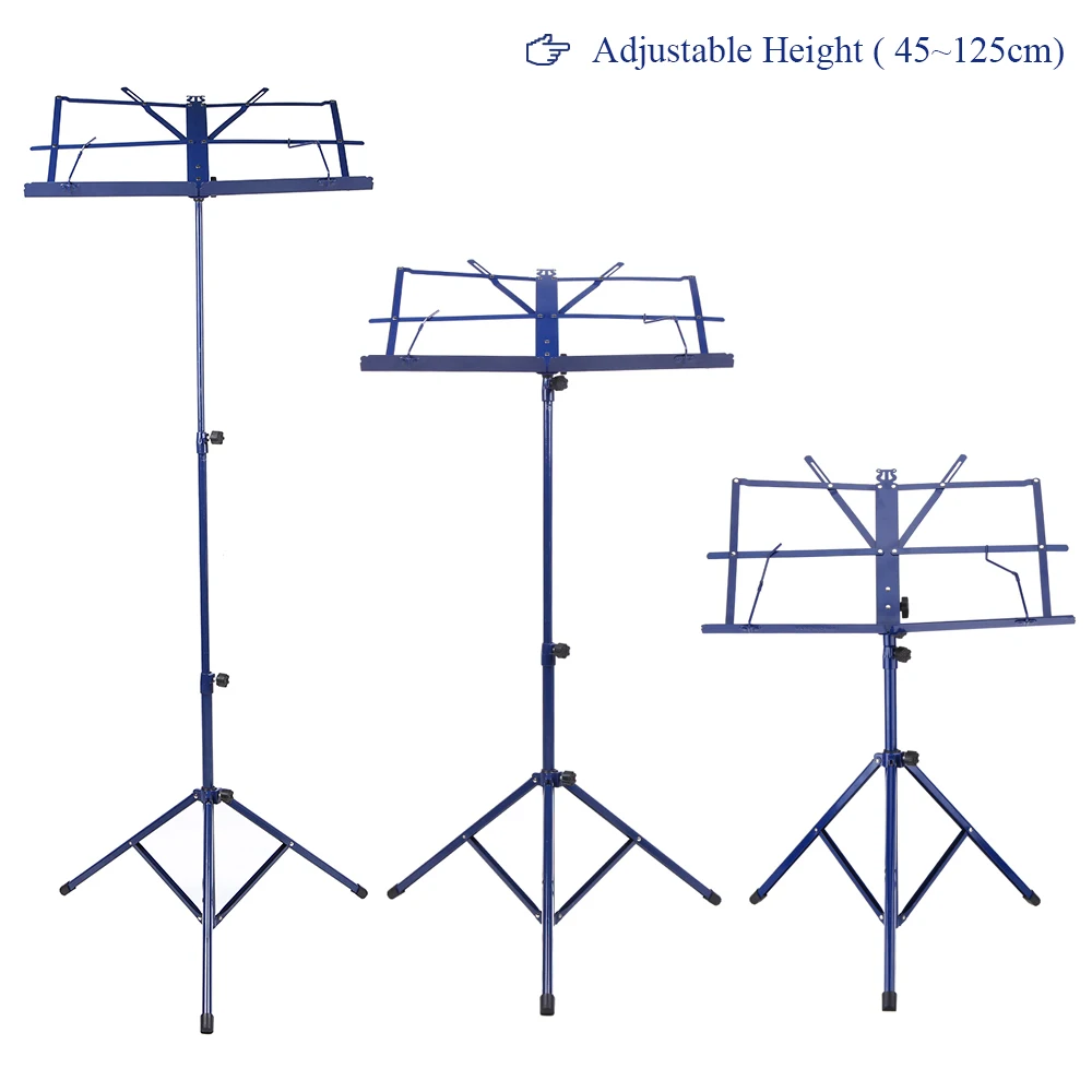 Складная музыкальная листовая подставка для штатива металлическая Музыкальная подставка держатель с водонепроницаемой сумкой для переноски 5 цветов Запчасти и аксессуары для гитары