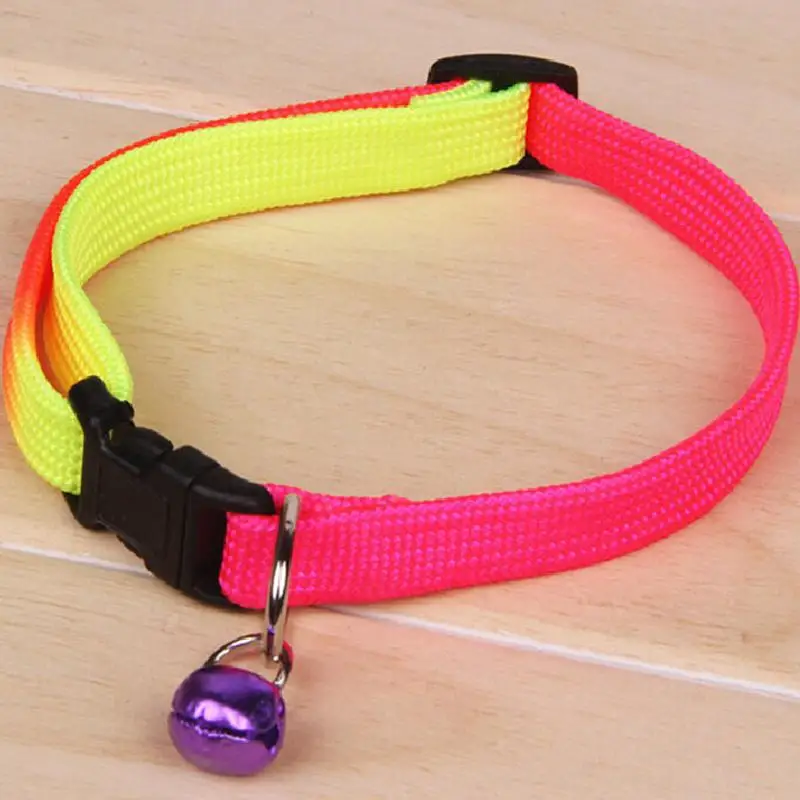 

Colorful Plastic Buckle Pet Dog Puppy Cat Bell Lead Leash Flat Collar Adjustable Pet Neck Collar Rope Strap Quick Release 1PC