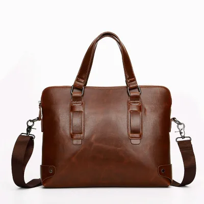 جلد البقر حقيبة جلدية رجل بو حقائب يد جلدية Crossbody أكياس الرجال عالية الجودة الفاخرة الأعمال حقيبة ساع أجهزة الكمبيوتر المحمولة