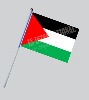 

Palestine Hand Flag National Hand Flag 14*21cm Polyester Small Size Flying Banner Custom Hand flag