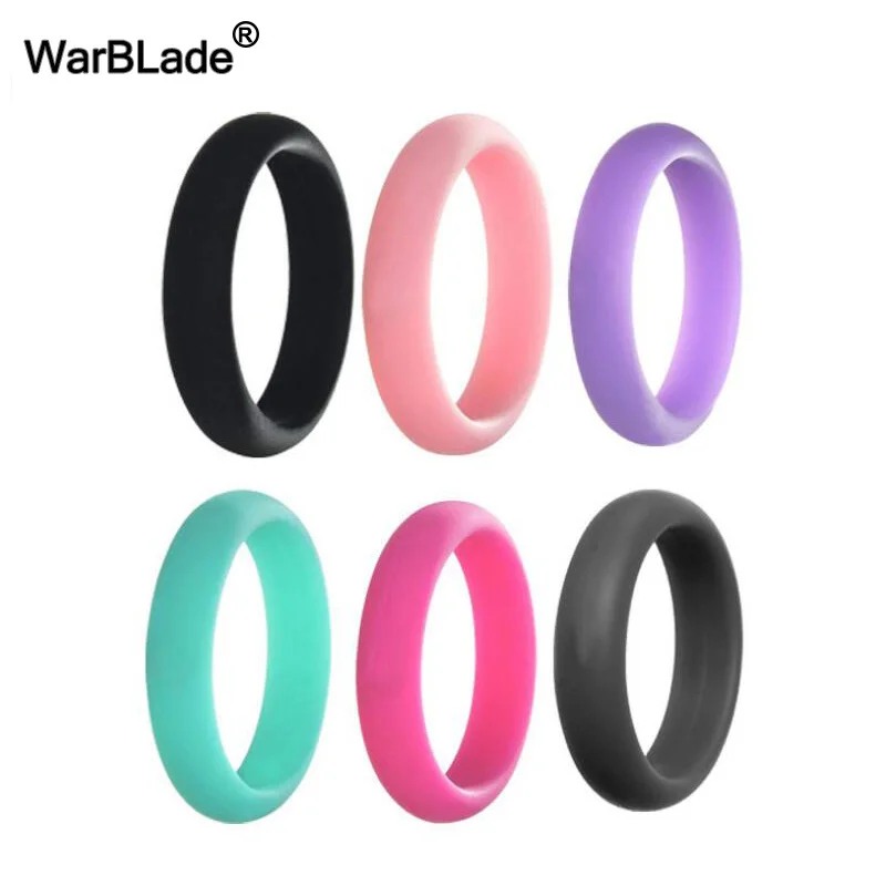 Warblade 5mm Food Grade Fda Silicone Finger Rings For Women Wedding
