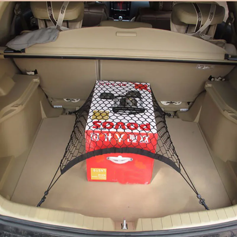 Высокое качество для хранения багажа в багажник автомобиля Грузовой Органайзер 100X70 см нейлоновая эластичная сетка для Audi Q3 Q5 Q7 A3 A4 A5 A6 A7 A8