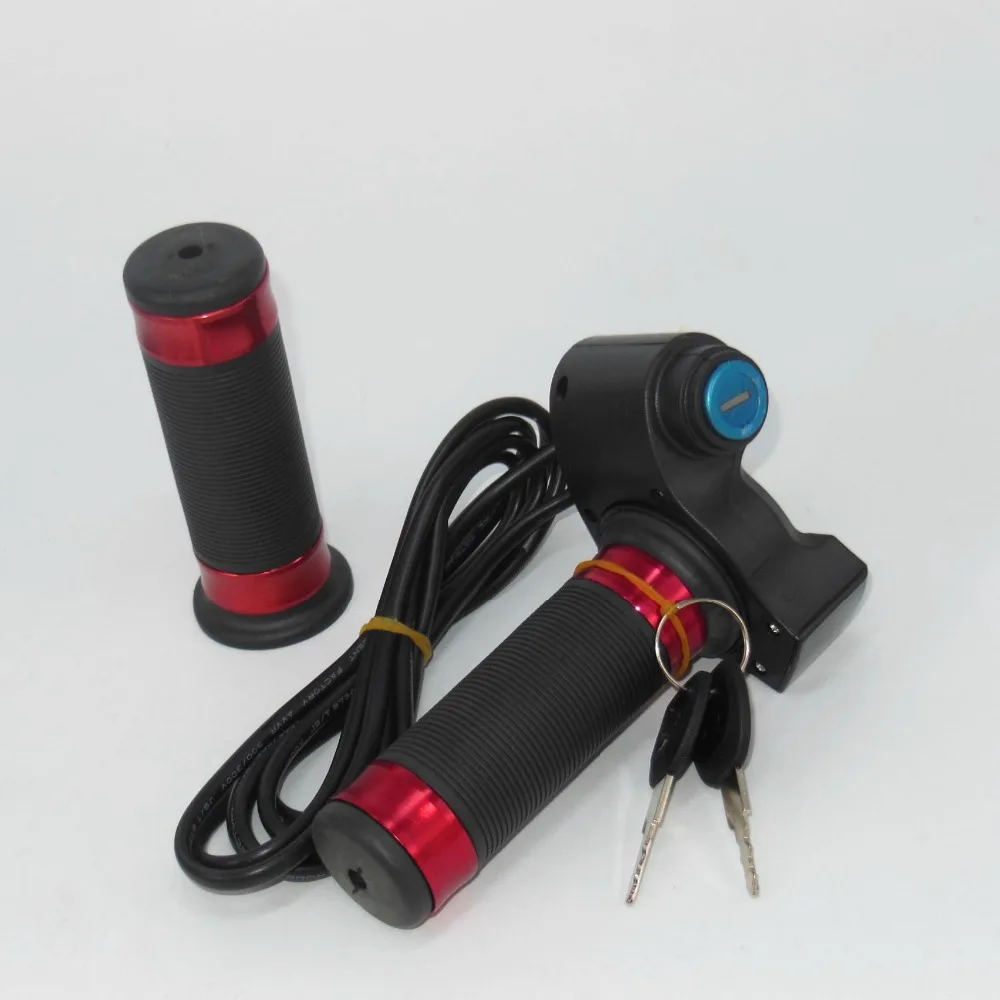 Best EVFITTING Throttle for electric bike with ignition lock of 12V-84V with voltage display e-scooter Twist Throttle G101 2