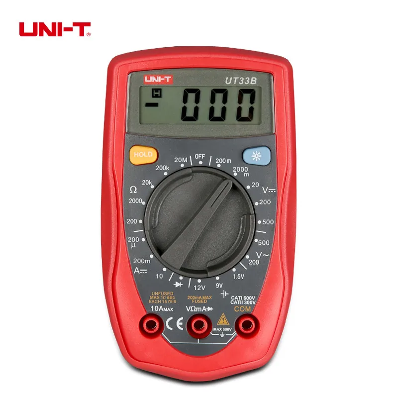 

UNI-T UT33B UT33C UT33D Palm Size Digital Multimeters Electrical Handheld Tester Voltmeter Ammeter LCD Display