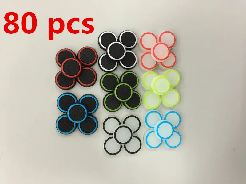 

80pcs 3D Silicone colorful anti-slip Analog Thumbsticks Joystick Caps Cover for PS 4 PS4/XBOX ONE/XBOX 360 Wireless Controllers