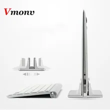 Vmonv Серебряный алюминиевый сплав твердый кронштейн PC подставка для Macbook Air Pro retina 11 12 13 15 Вертикальная База ноутбук подставка