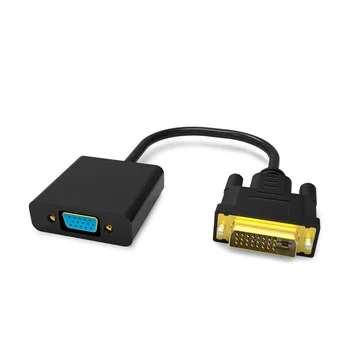 

HOT DVI to VGA Adapter Connector DVI (24 +1) to VGA Male Graphics Dual Display Support Plug and Play Computer Cables Connectors