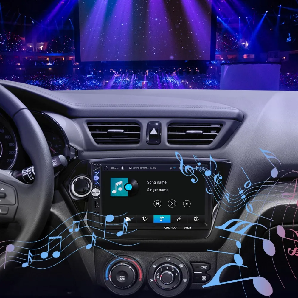 2 Din Android 8,1 автомобильный радиоприемник Универсальный 7 дюймов HD сенсорный gps навигация Wifi автомобильный радиоприемник с Bluetooth MirrorLink