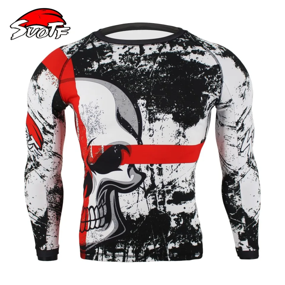 

SUOTF Black skull man mountain long sleeve cycling jersey men maillot mountain shirt jersey motocross tour de france ciclismo