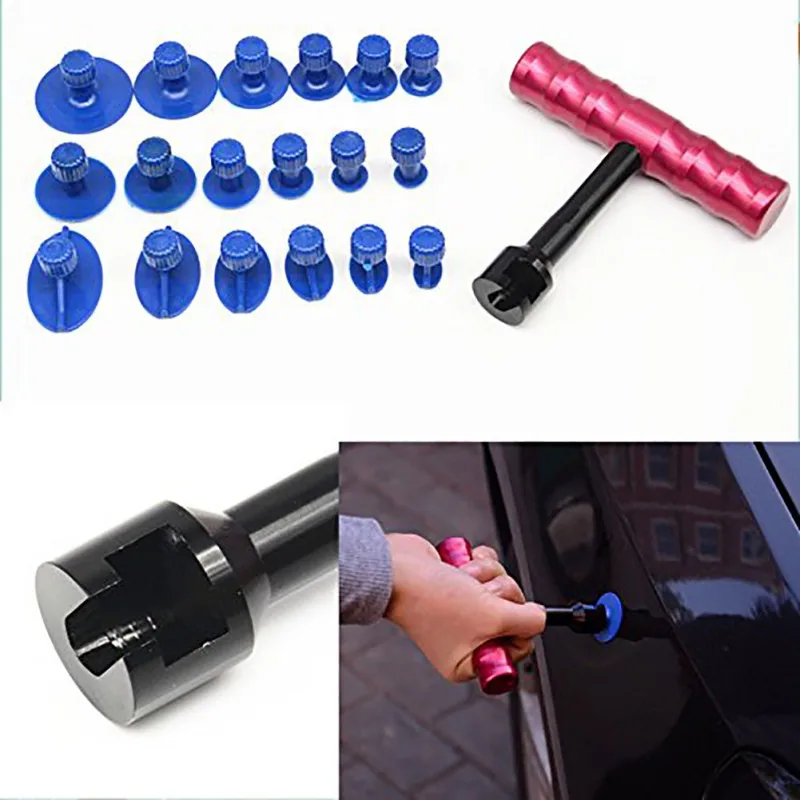Car Tools Repair Tools Hail Pit Sagging Repair Kit Car Dent Repair Puller + Sheet Metal Plastic Suction Cup