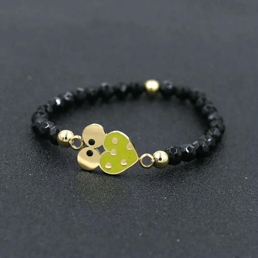 

Exquisite Gold Color Stainless Steel Owl Strand Bracelet Men Women Black Pink Quartz Stone Reiki Chakra Couple Bracelets Gift