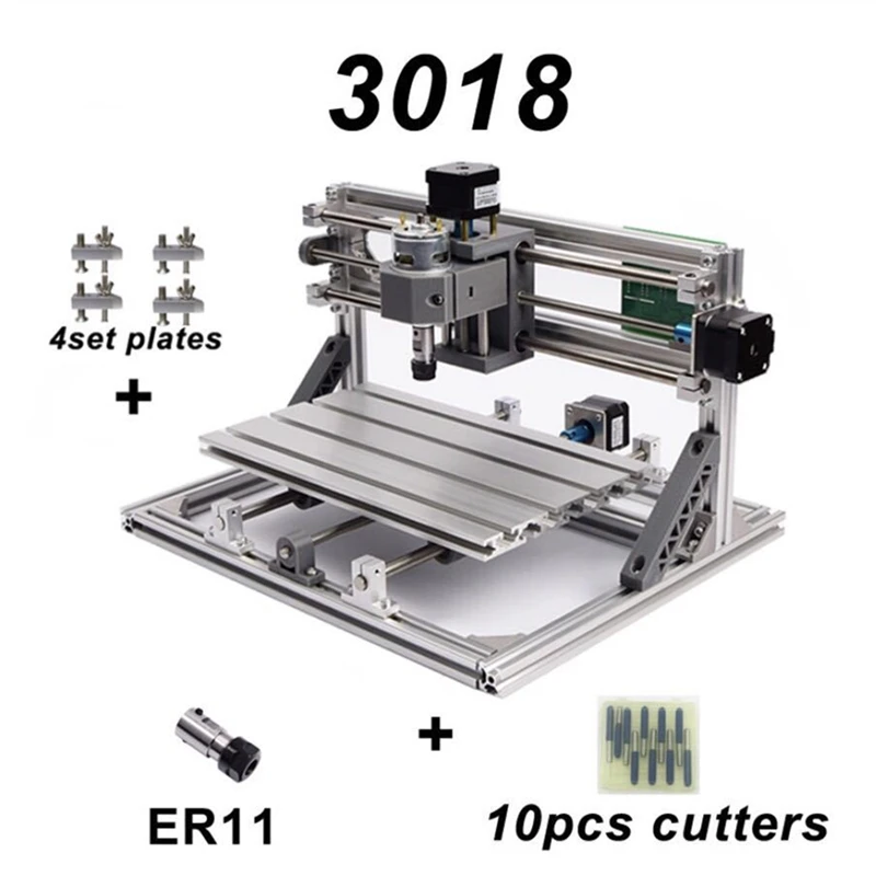 3018 гравировальный станок с ЧПУ CNC3018 withER11 diy лазерная гравировка Pcb ПВХ фрезерный