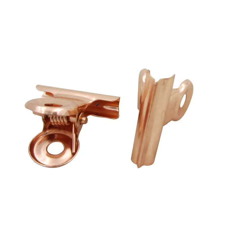 Round Metal Grip Clips Ticket Paper Stationery Bulldog Spring Clip 4 Color 50Pcs/Set 21mm*23mm For Tags Bags Office School Gift