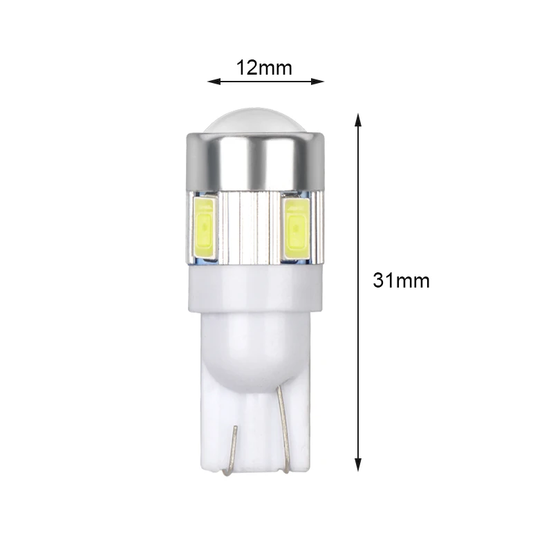 4 шт. T10 w5w 5630 6SMD авто Интерьер светильник с can-bus на танкетке светильник боковые лампочки для хвоста автомобиля светильник парковка купол двери светильник DC12V