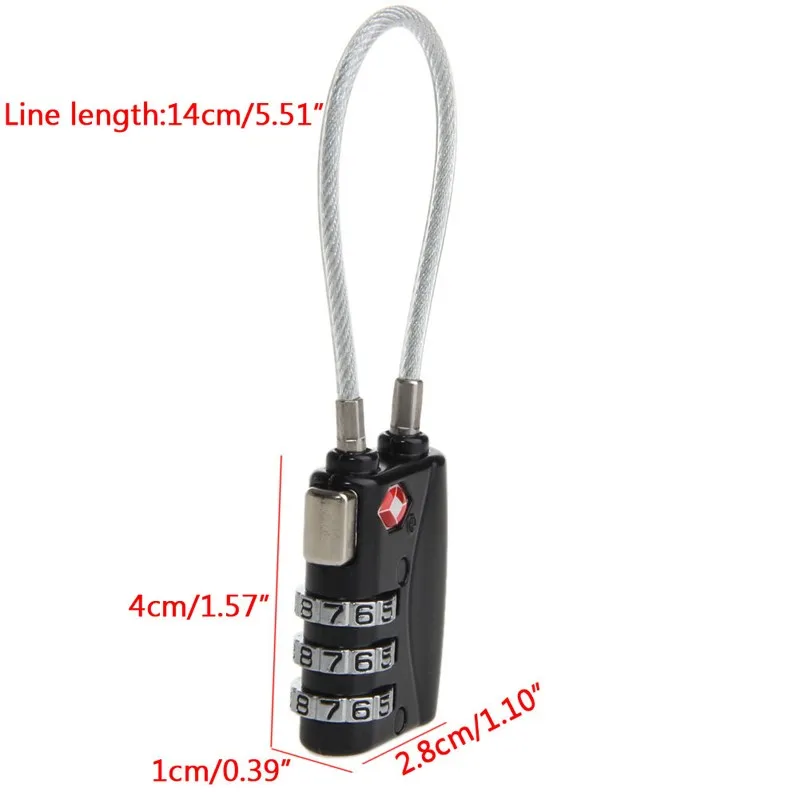 Newly Mini Coded Lock Security 3 digital Combination Travel Suitcase Luggage Bag Code Loop Lock Padlock Cupboard Coded Locks 17