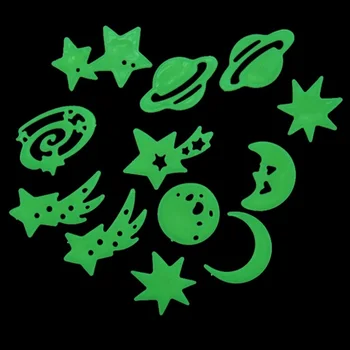 

Fluorescent Stickers Universe Planet Star Glow Dark Luminous Celling Wall Art Home Paste Ceiling Decoration Decal Tags Decor