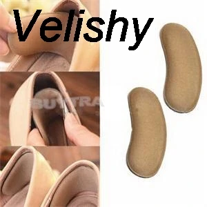 Velishy 1Pair Sticky Fabric Shoe Back Heel Inserts Insoles Pads Cushion Liner Grips