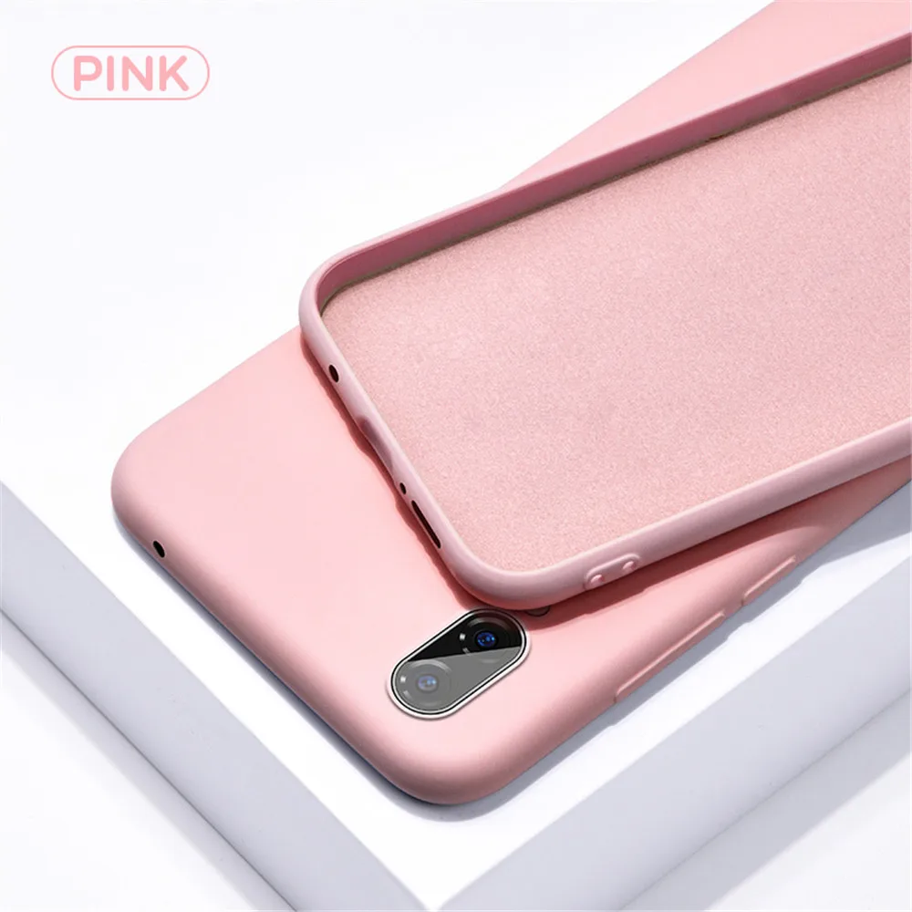 

Ultra thin Soft Case For iPhone 7 8 6 6s Plus 7Plus Original Liquid Silicone Cover For iPhone X Xs Max XR Candy Color Coque Capa