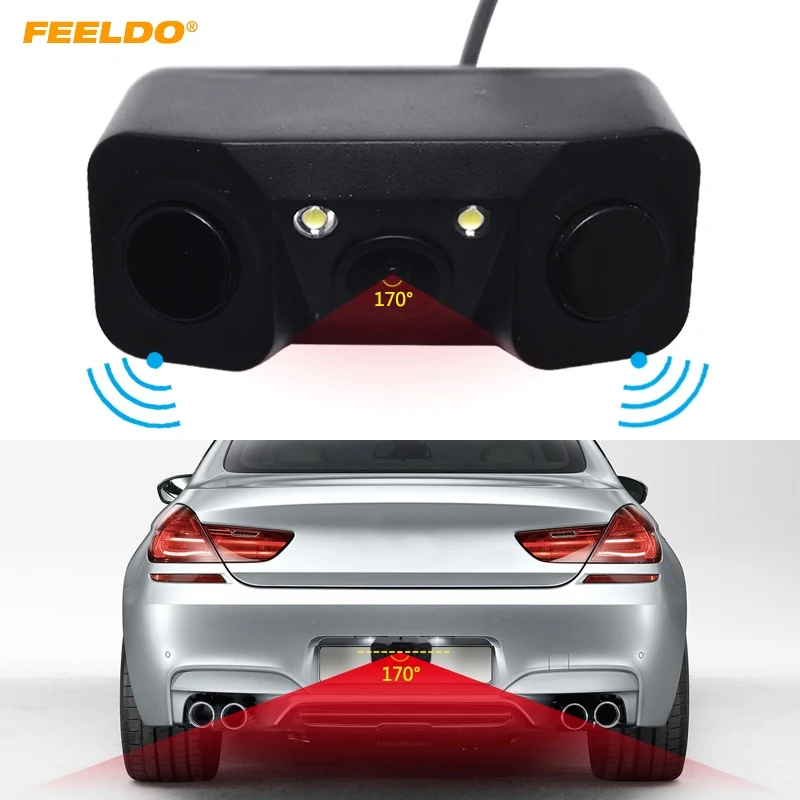 Автомобильная звуковая сигнализация FEELDO 3 в 1 СВЕТОДИОДНЫЙ парковочный радар