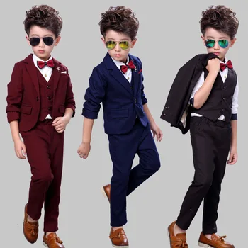 

3PCS Baby Boys Clothes Set T-shirt Tops + Pants Outfits Baby Boy Clothes Sets Plaid Gentleman Suit Children Kids Clothing Set